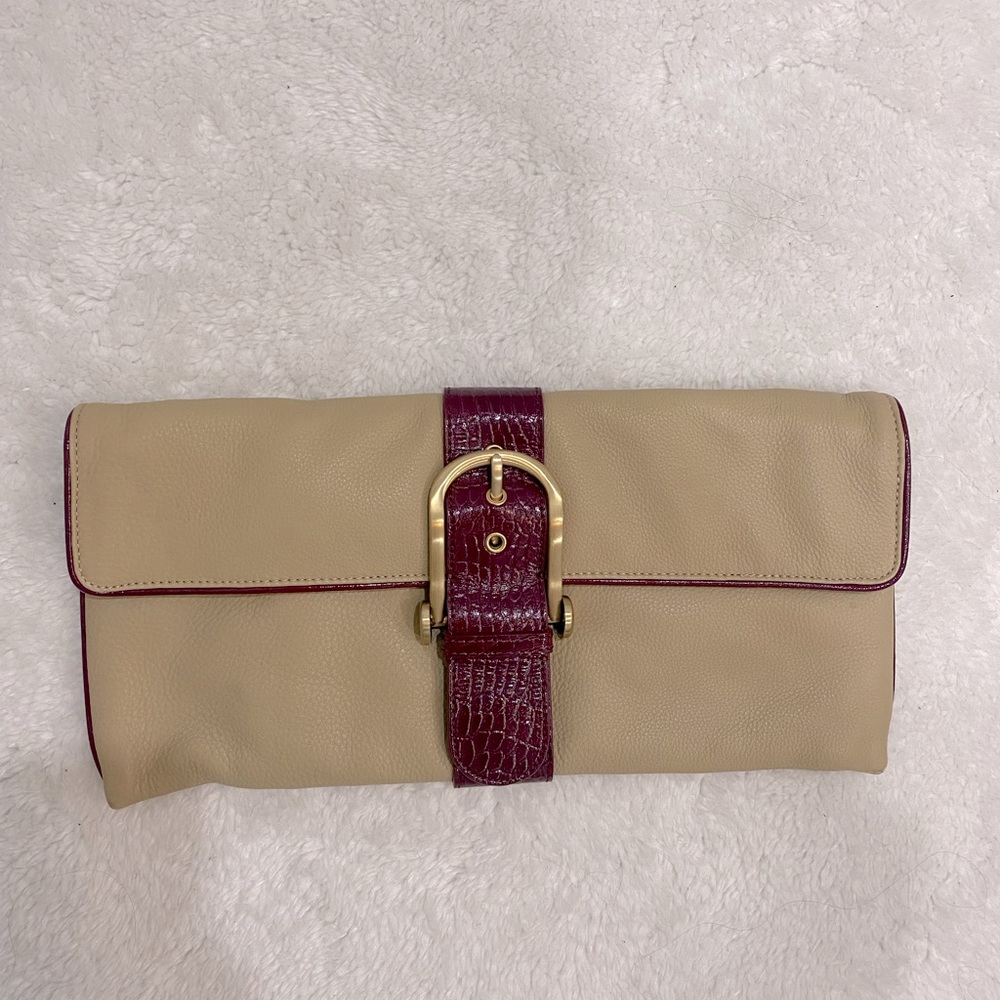 BCBG Max Azria buckle detail clutch
